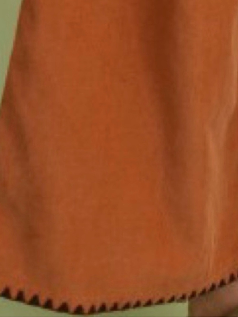Women's Rust Wide-Leg Fine Corduroy Drawstring Pants - Picture 4 of 4